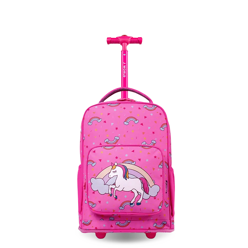 Sparkle 15 Inch Kids Rolling Backpack / Carry On in Unicorn