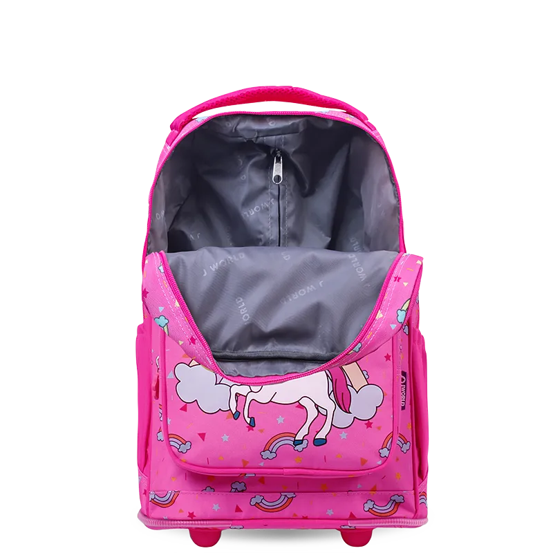 Sparkle 15 Inch Kids Rolling Backpack / Carry On in Unicorn