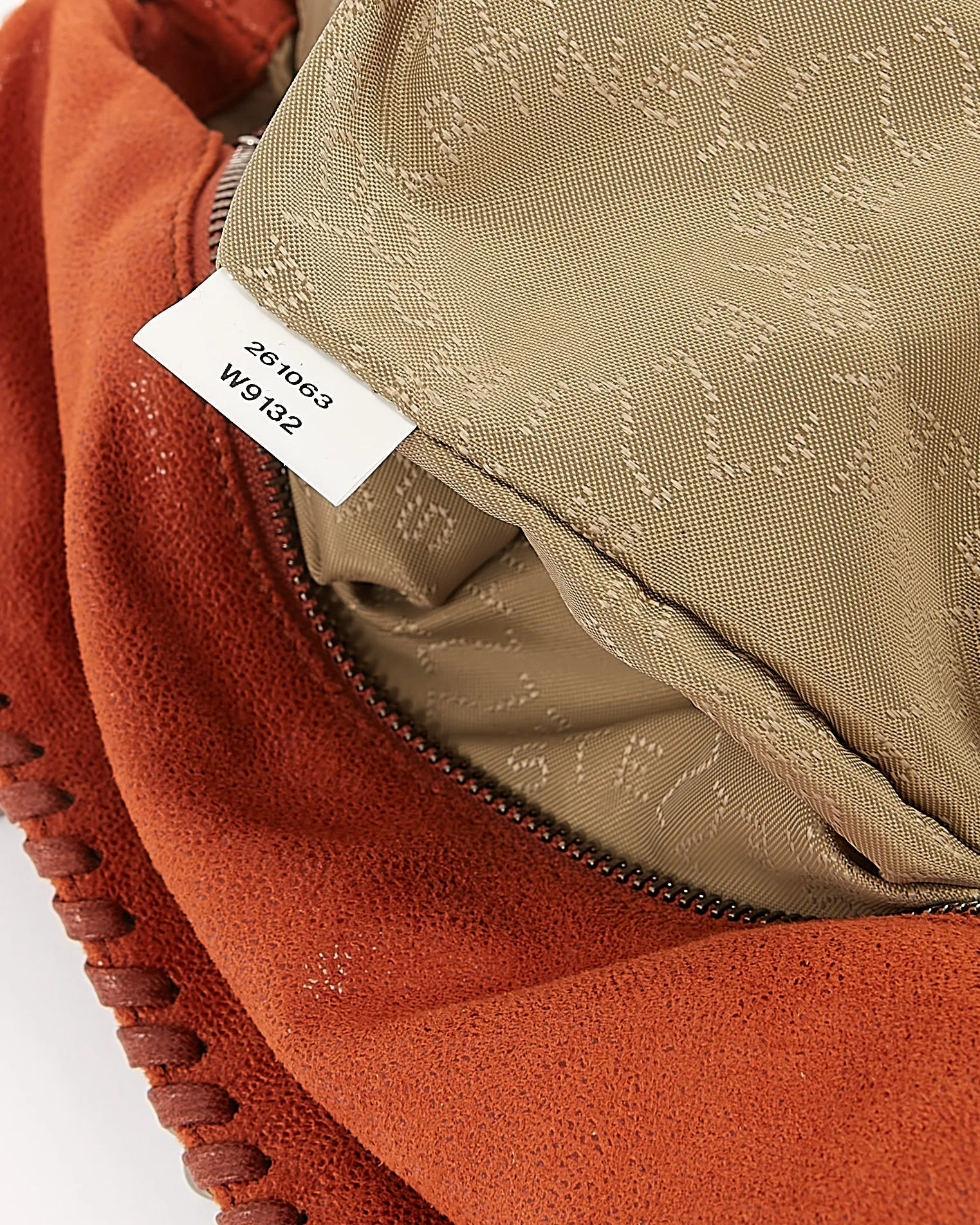 Stella McCartney Burnt Orange Vegan Suede Falabella Tote Bag
