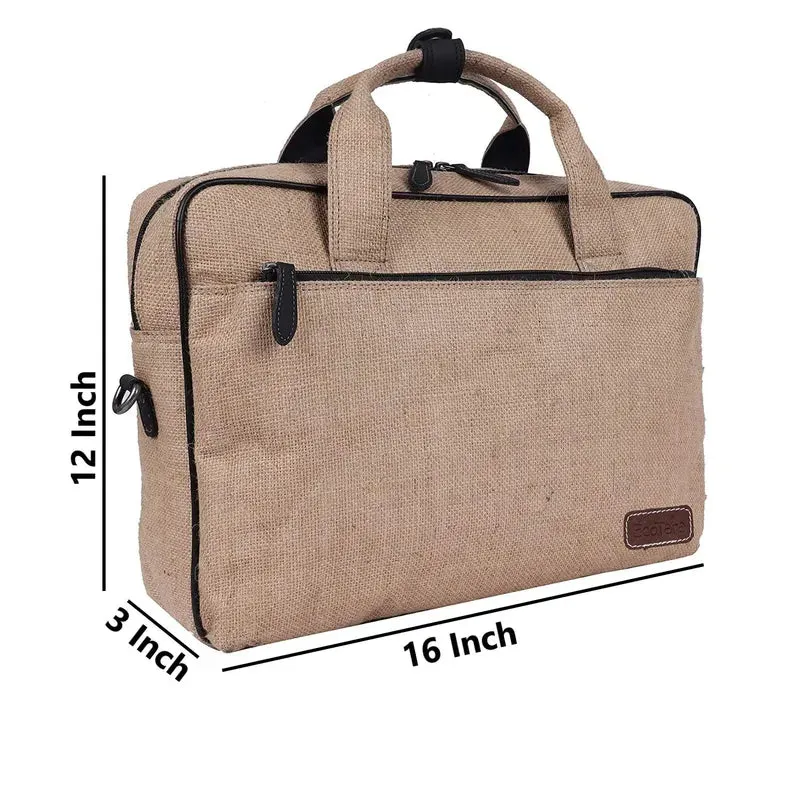 Stylish 15.6 Inch Jute Laptop Bag