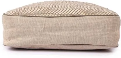 Stylish Jute Laptop Messenger Bag - Beige, 16 L Capacity