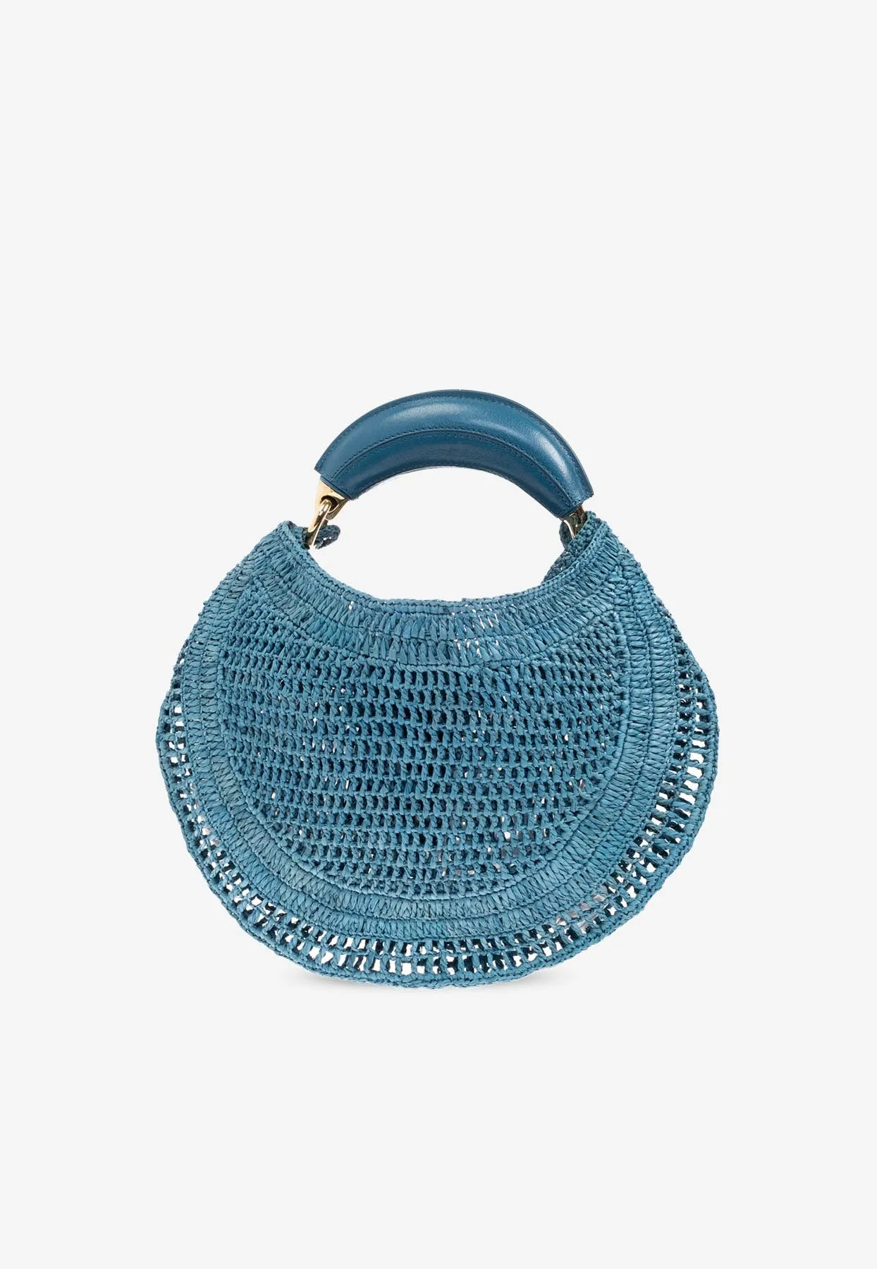 Summer Banana Woven-Raffia Hobo Bag