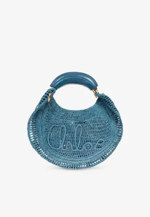 Summer Banana Woven-Raffia Hobo Bag