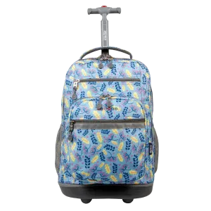 Sundance Laptop Rolling Backpack (20 Inch) in Sky Leaves - Final Sale