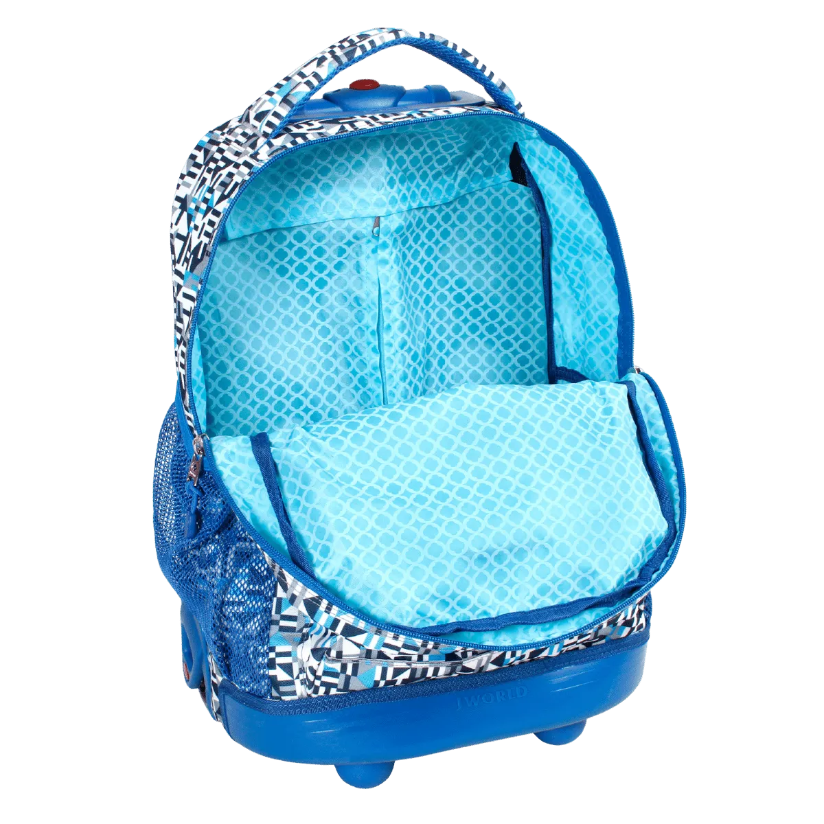 Sunny Rolling Backpack (17 Inch) in Geo Blue - Final Sale