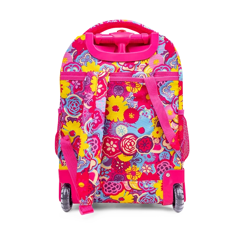 Sunny Rolling Backpack (17 Inch) in Poppy Pansy