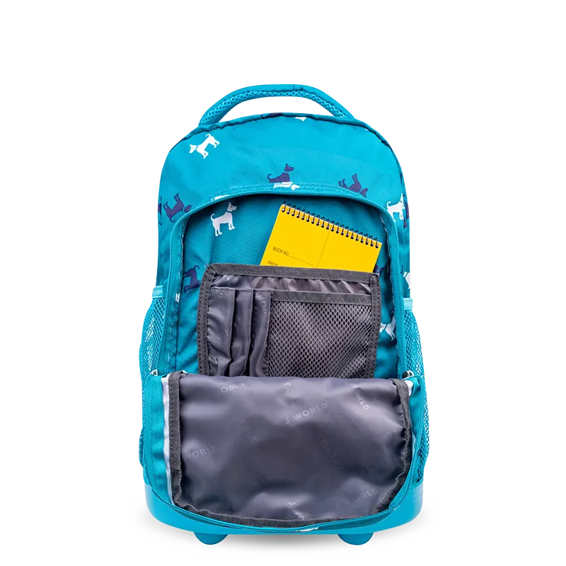 Sunny Rolling Backpack (17 Inch) in Puppy