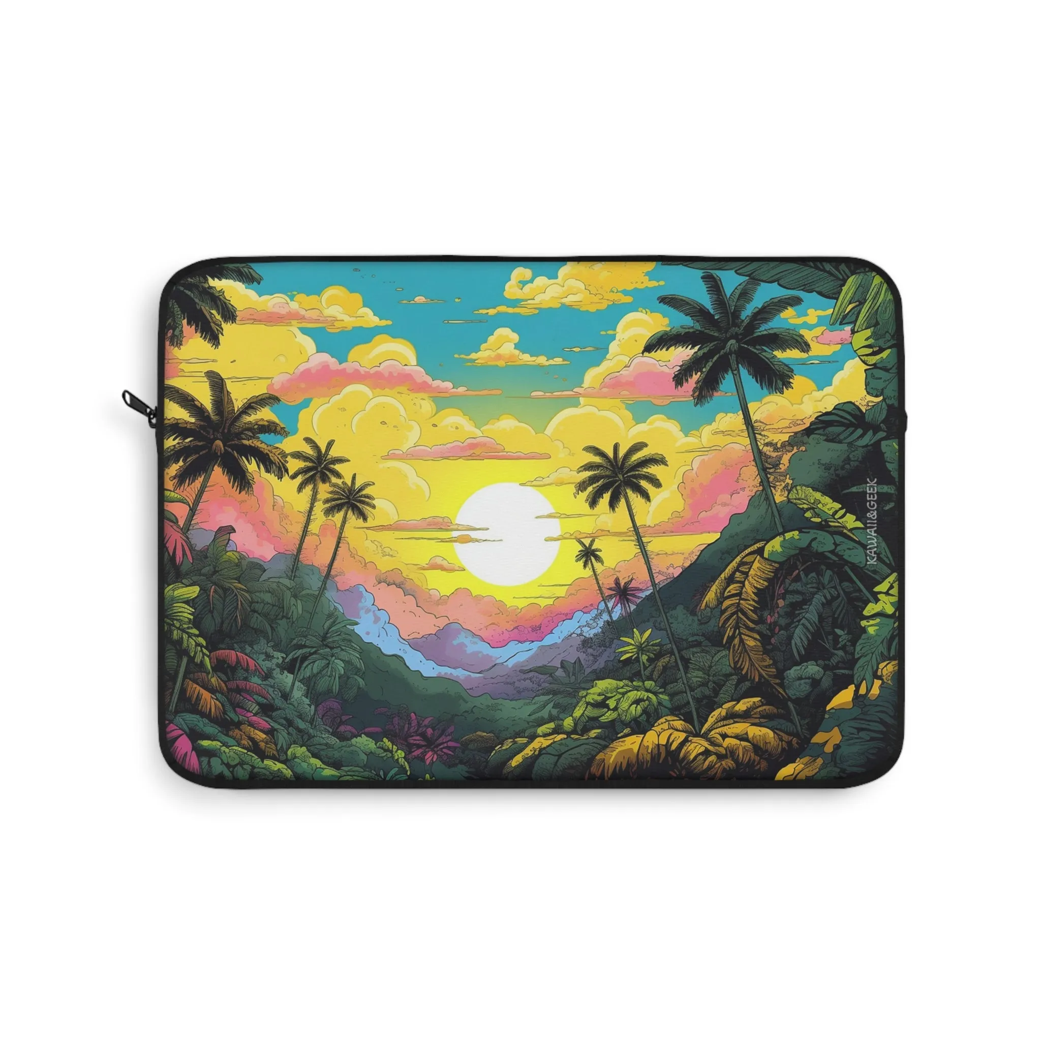 Sunny Tropical Valley Laptop Sleeve - Embrace Nature's Beauty While Protecting Your Device