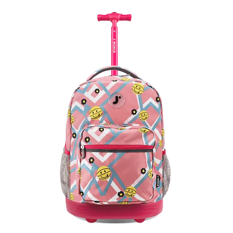 Sunrise Rolling Backpack (18 Inch) in Basketbally