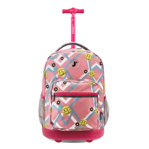 Sunrise Rolling Backpack (18 Inch) in Basketbally