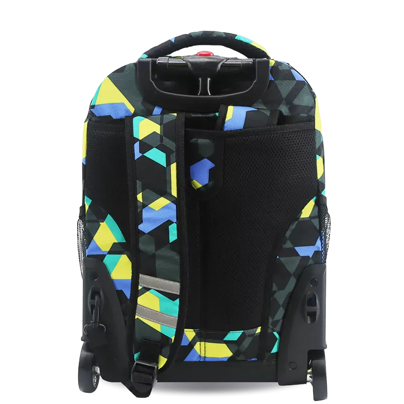 Sunrise Rolling Backpack (18 Inch) in Cubes