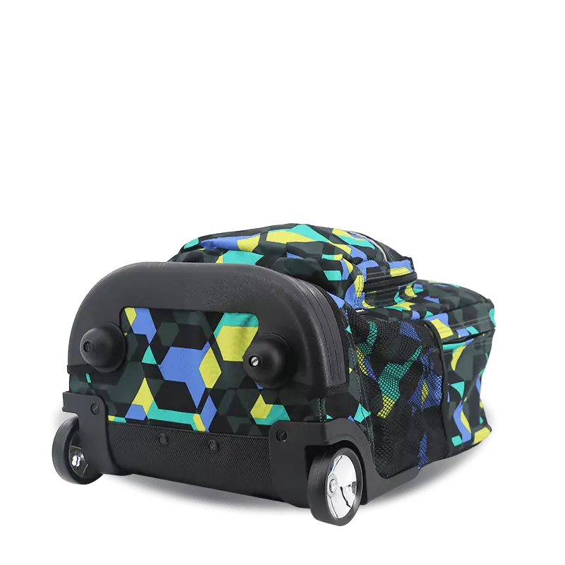 Sunrise Rolling Backpack (18 Inch) in Cubes