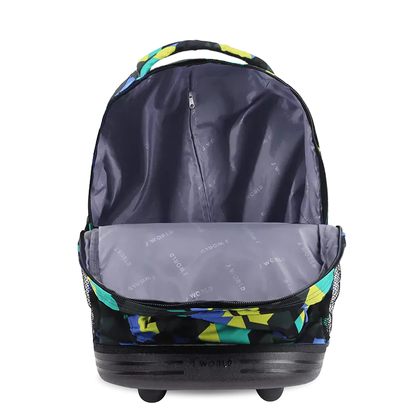 Sunrise Rolling Backpack (18 Inch) in Cubes