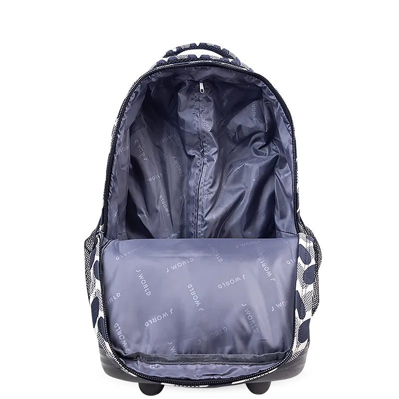 Sunrise Rolling Backpack (18 Inch) in Heart Dot