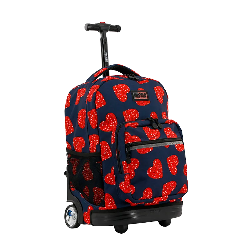 Sunrise Rolling Backpack (18 Inch) in Love Spangle - Final Sale