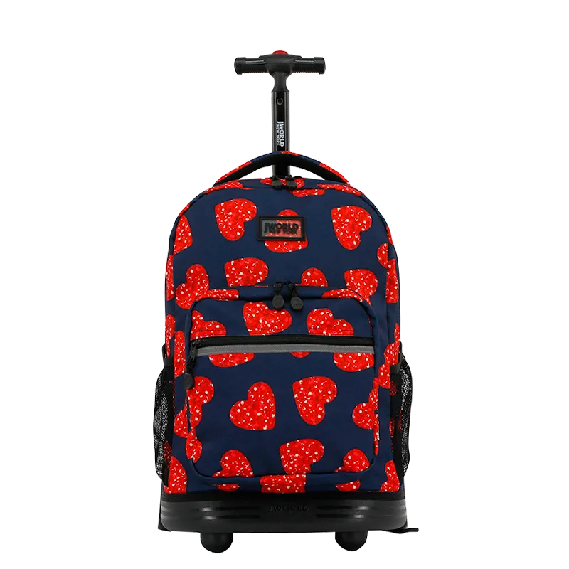 Sunrise Rolling Backpack (18 Inch) in Love Spangle - Final Sale