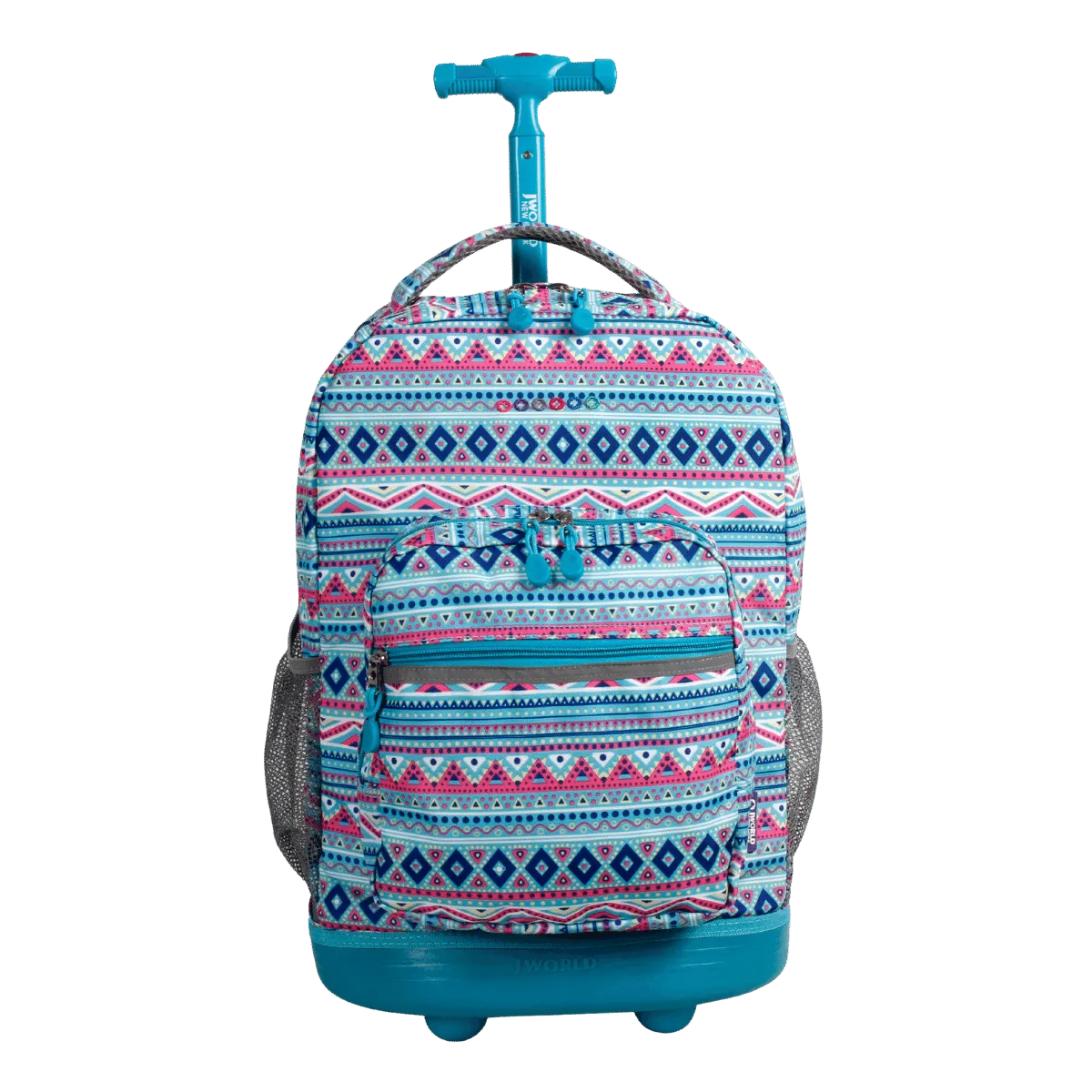 Sunrise Rolling Backpack (18 Inch) in Mint Tribal - Final Sale