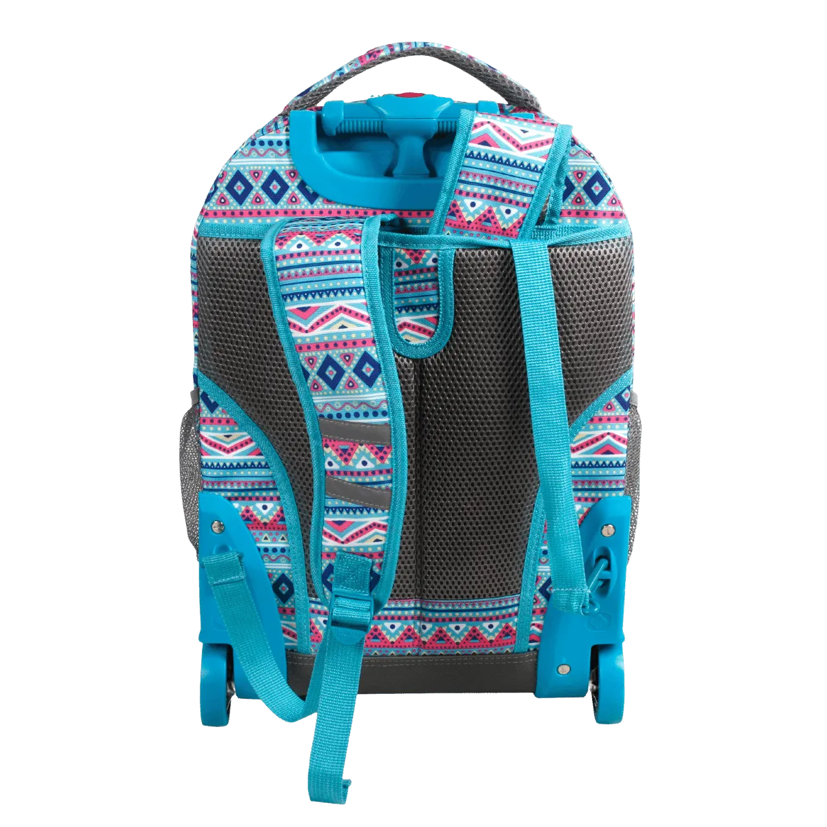 Sunrise Rolling Backpack (18 Inch) in Mint Tribal - Final Sale