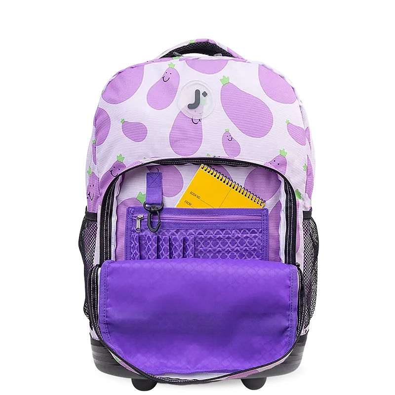 Sunrise Rolling Backpack (18 Inch) in Mr Eggplant