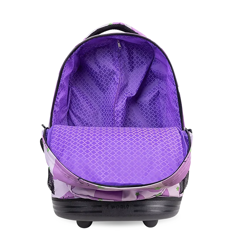 Sunrise Rolling Backpack (18 Inch) in Mr Eggplant