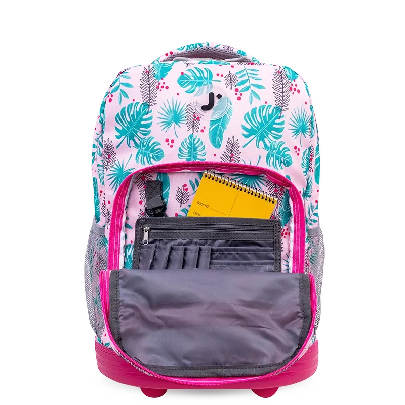 Sunrise Rolling Backpack (18 Inch) in Palm Leaves