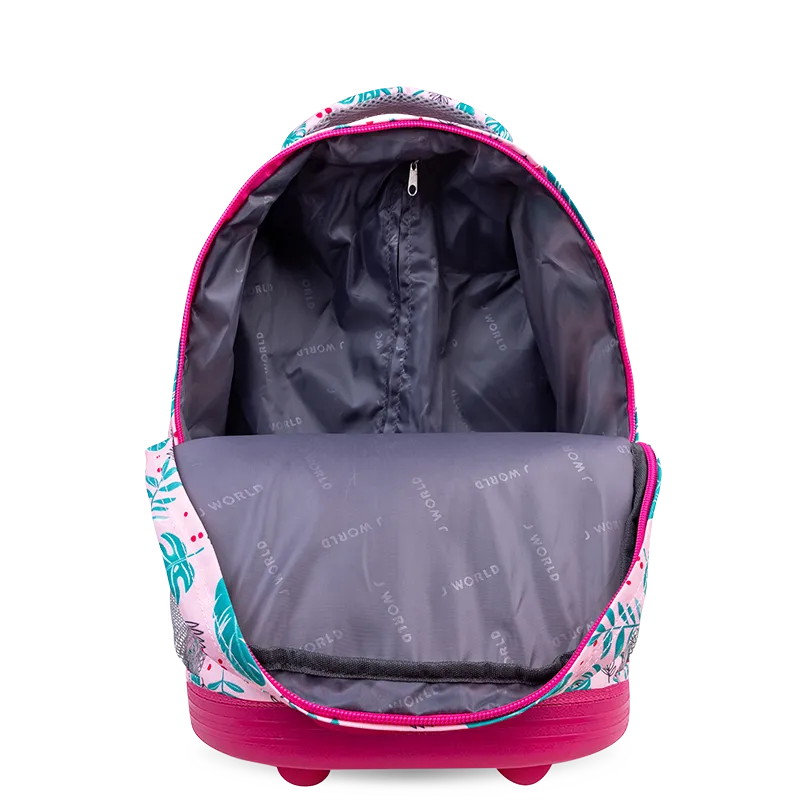 Sunrise Rolling Backpack (18 Inch) in Palm Leaves