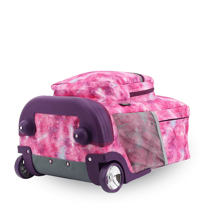 Sunrise Rolling Backpack (18 Inch) in Purple Galaxy
