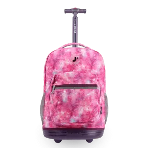 Sunrise Rolling Backpack (18 Inch) in Purple Galaxy