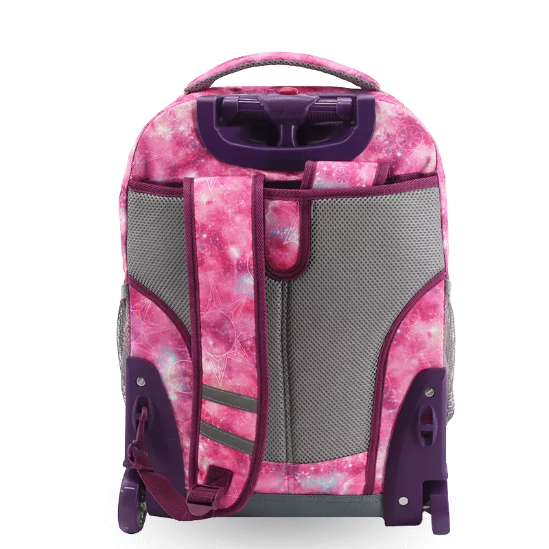 Sunrise Rolling Backpack (18 Inch) in Purple Galaxy