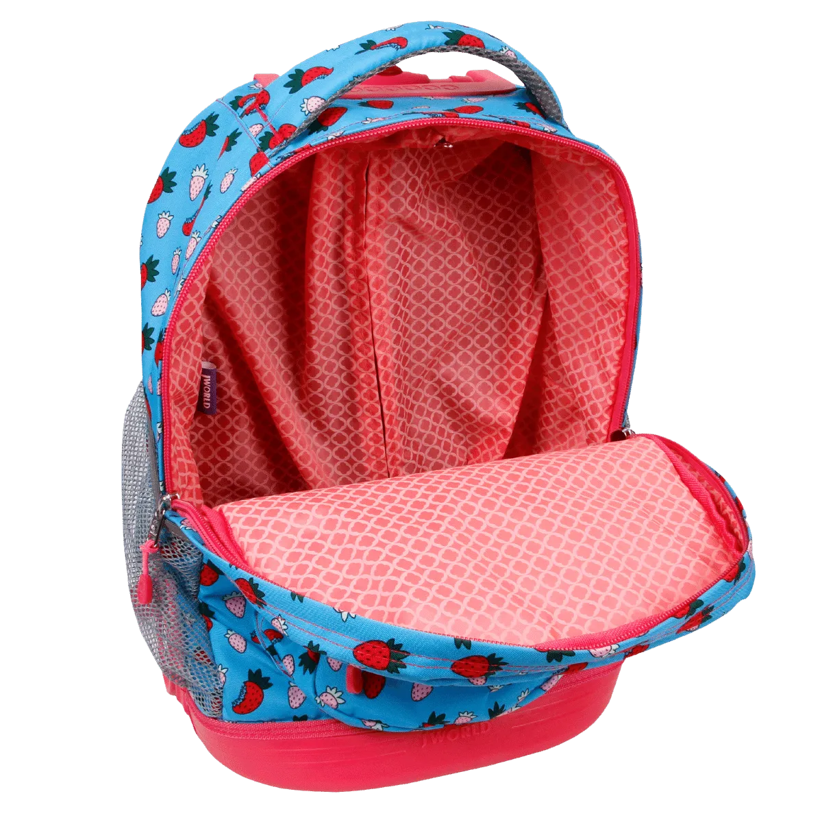Sunrise Rolling Backpack (18 Inch) in Strawberry - Final Sale