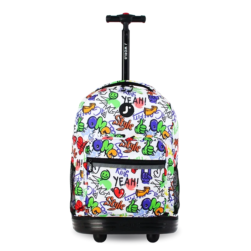 Sunrise Rolling Backpack (18 Inch) in Street Art