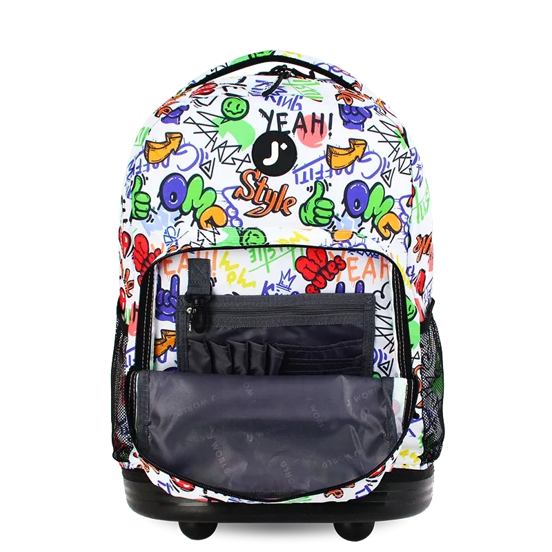 Sunrise Rolling Backpack (18 Inch) in Street Art