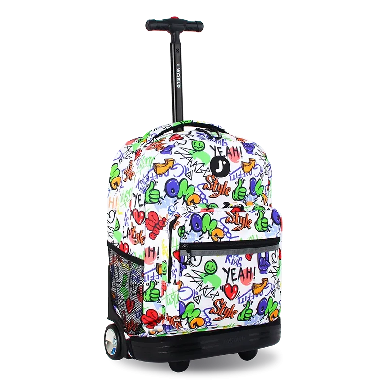 Sunrise Rolling Backpack (18 Inch) in Street Art