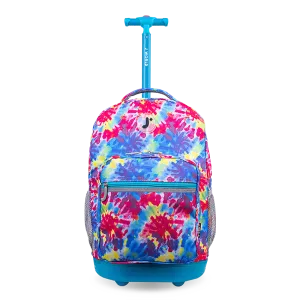 Sunrise Rolling Backpack (18 Inch) in Tie Dye