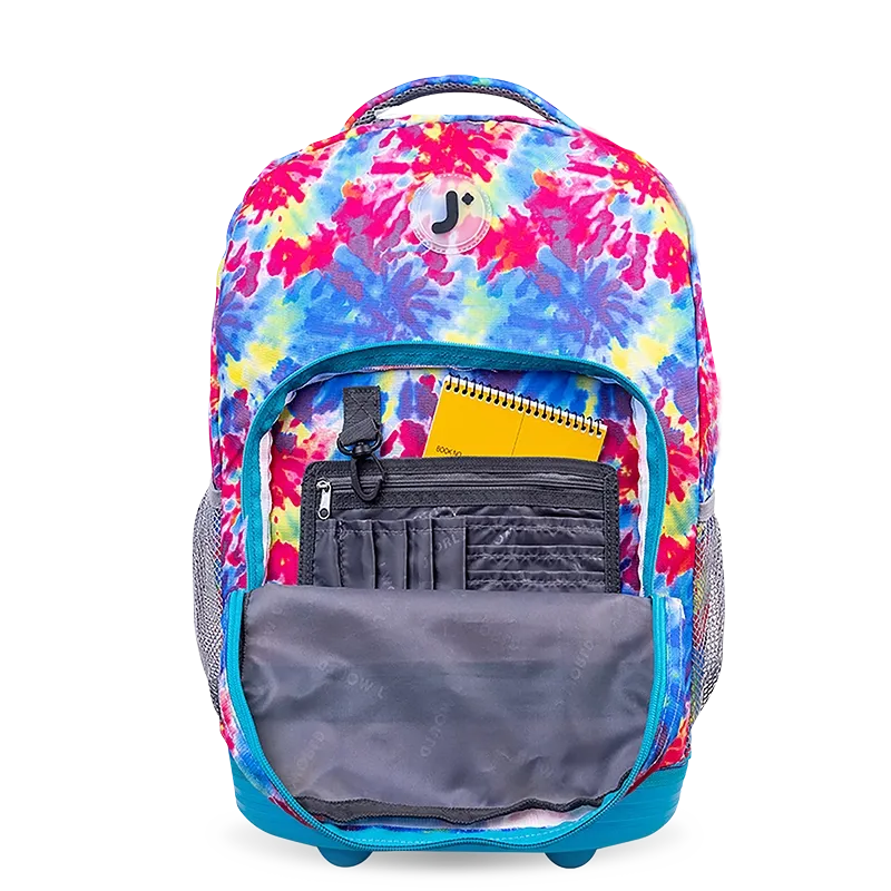 Sunrise Rolling Backpack (18 Inch) in Tie Dye