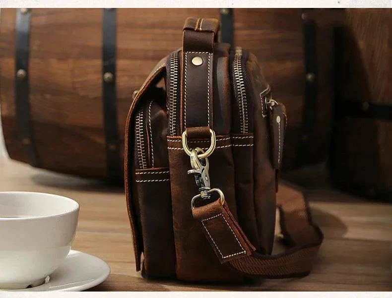 Super Quality Men’s Mini Shoulder Bag Genuine Leather Phone Pouch