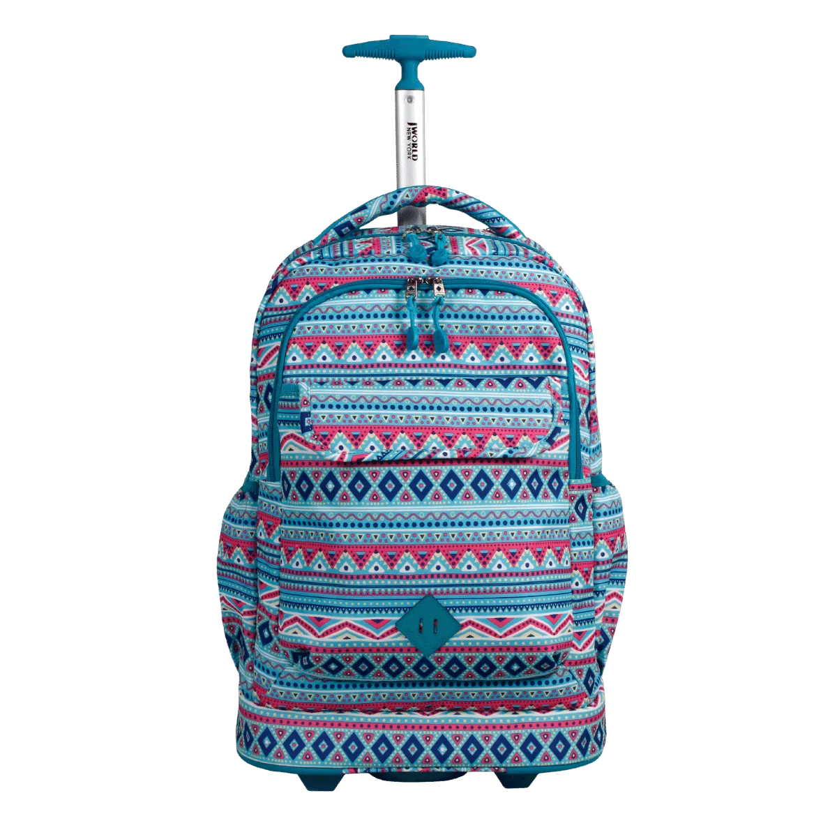 Sweep Rolling Backpack (18 Inch) in Mint Tribal - Final Sale