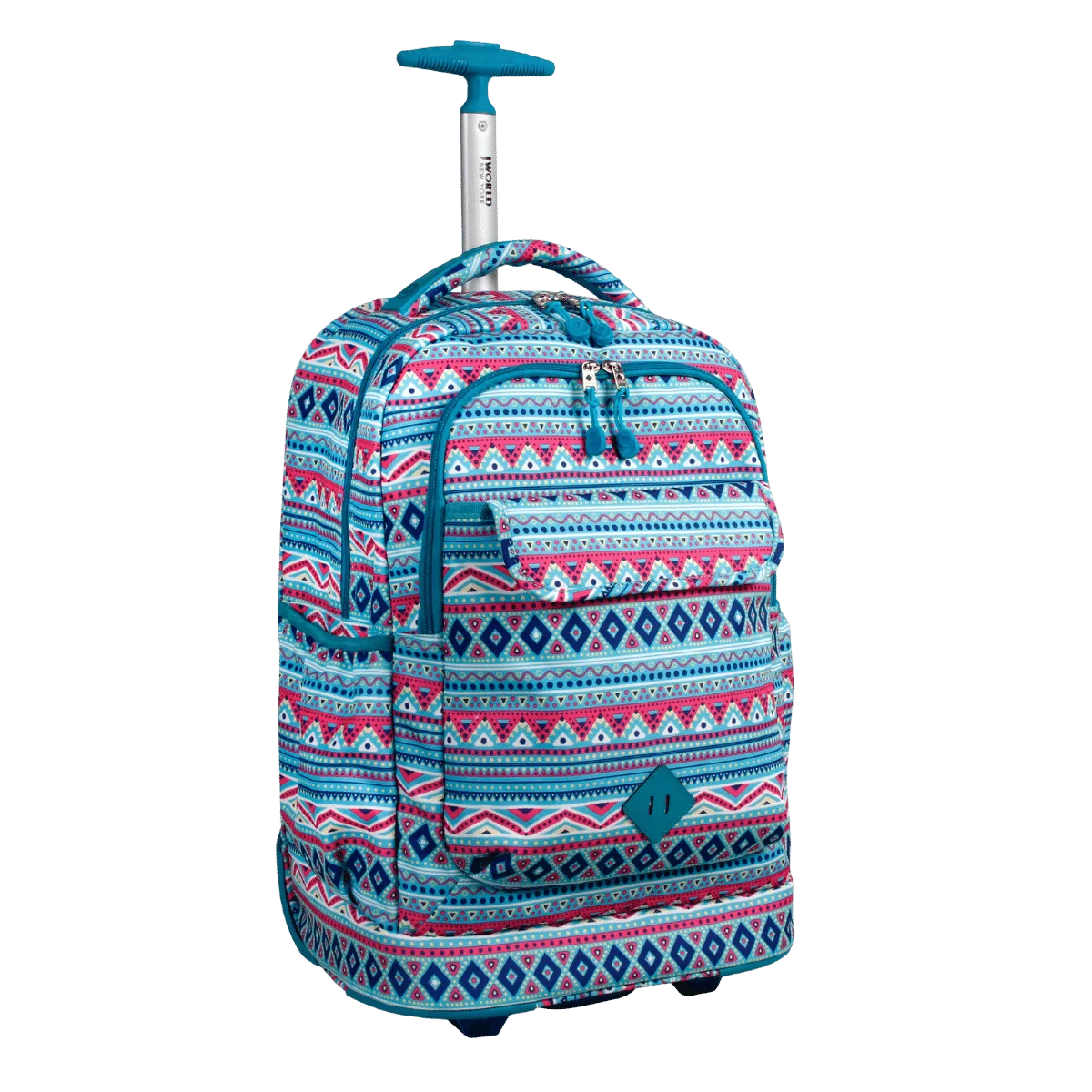 Sweep Rolling Backpack (18 Inch) in Mint Tribal - Final Sale