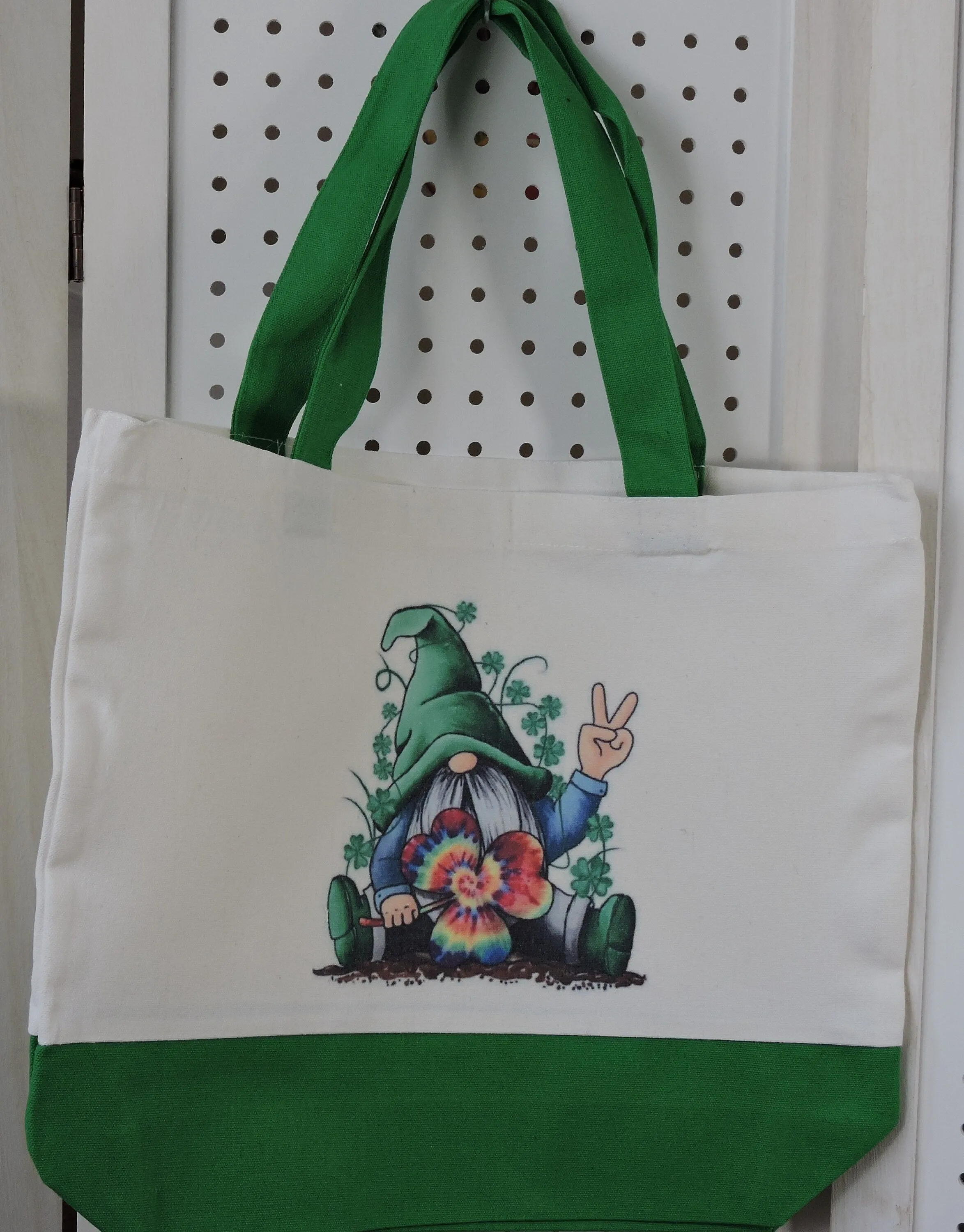 Tote Bags, Gnome Tote Bags, Colored Tote Bags, Happy Tote Bags, Large Tote Bags