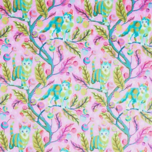 Tula Pink Tabby Road Deja Vu Minky Club Kitty Electroberry  fabric