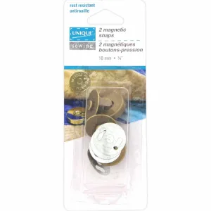 UNIQUE SEWING Magnetic Snaps - 18mm (3⁄4″) - Antique Gold - 2 pcs.