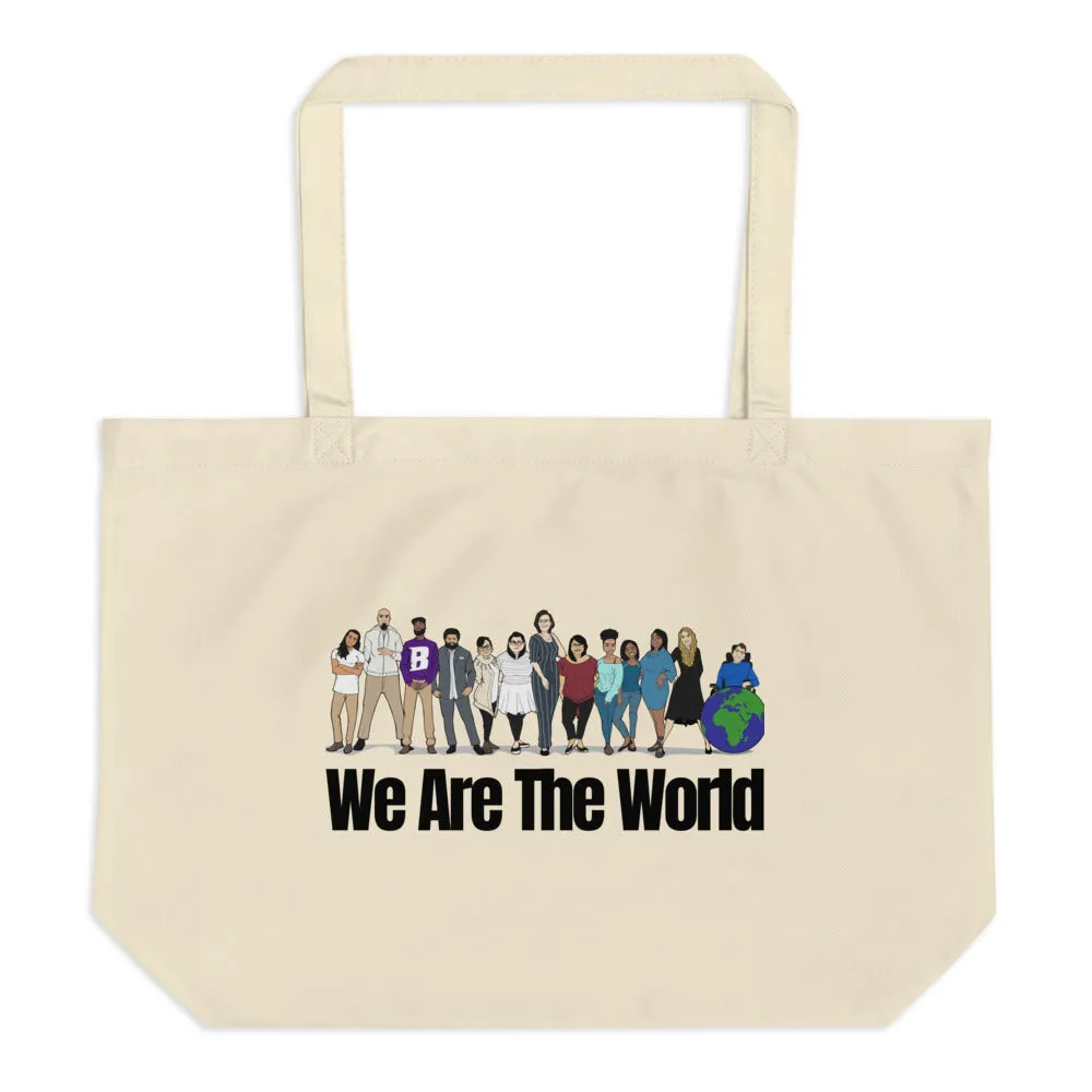 We Are The World - Large organic tote bag