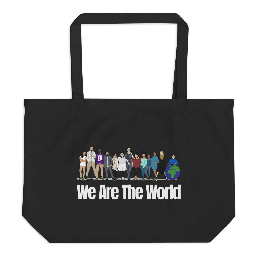 We Are The World - Large organic tote bag