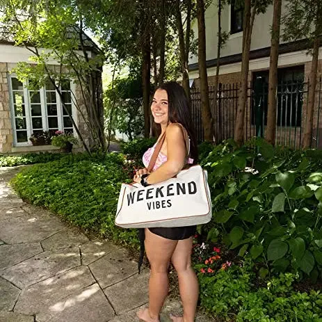 Weekend Vibes - Large Cotton Tote Bag
