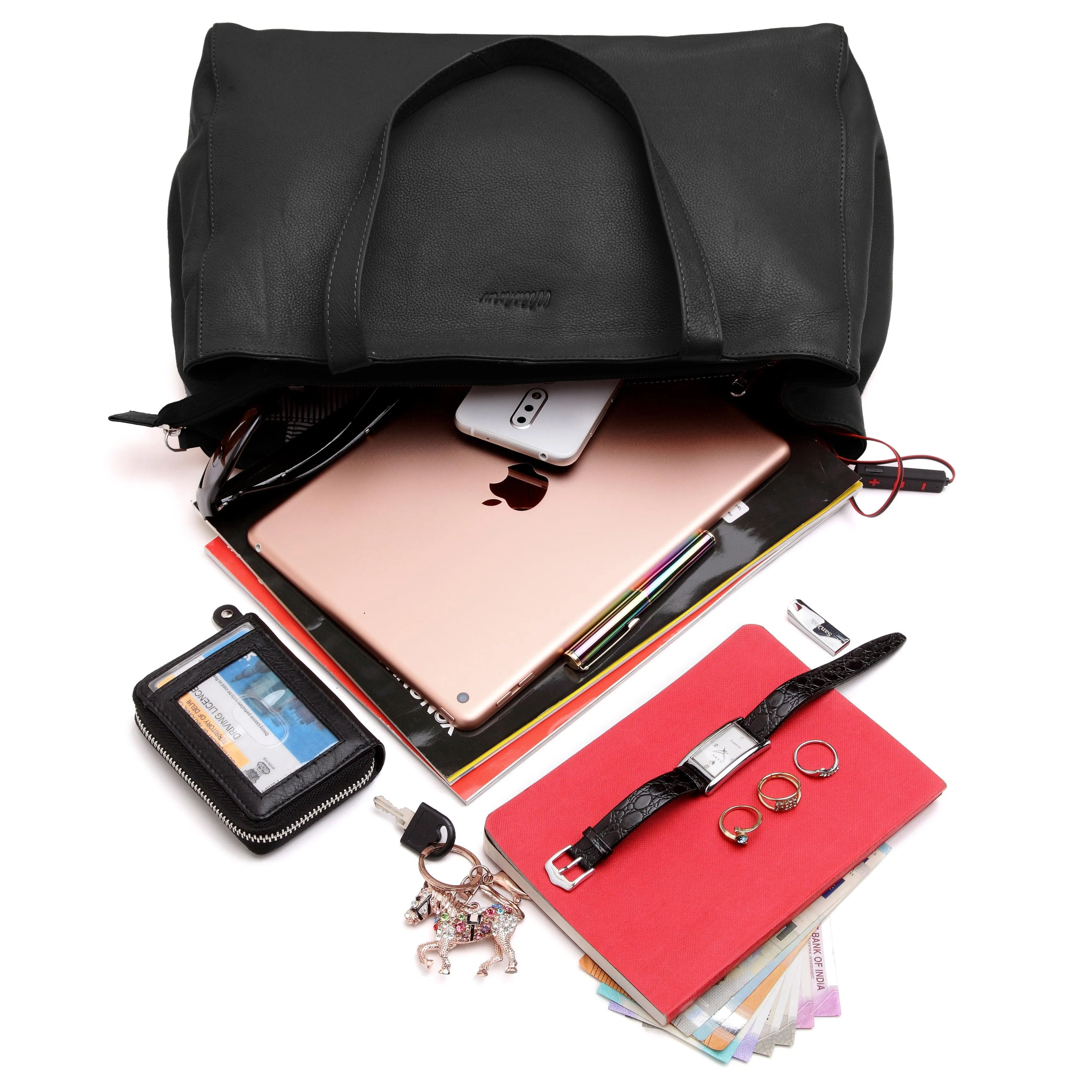 WildHorn® Upper Grain Genuine Leather Ladies Shoulder Bag| Shopping Bag for Girls & Women.
