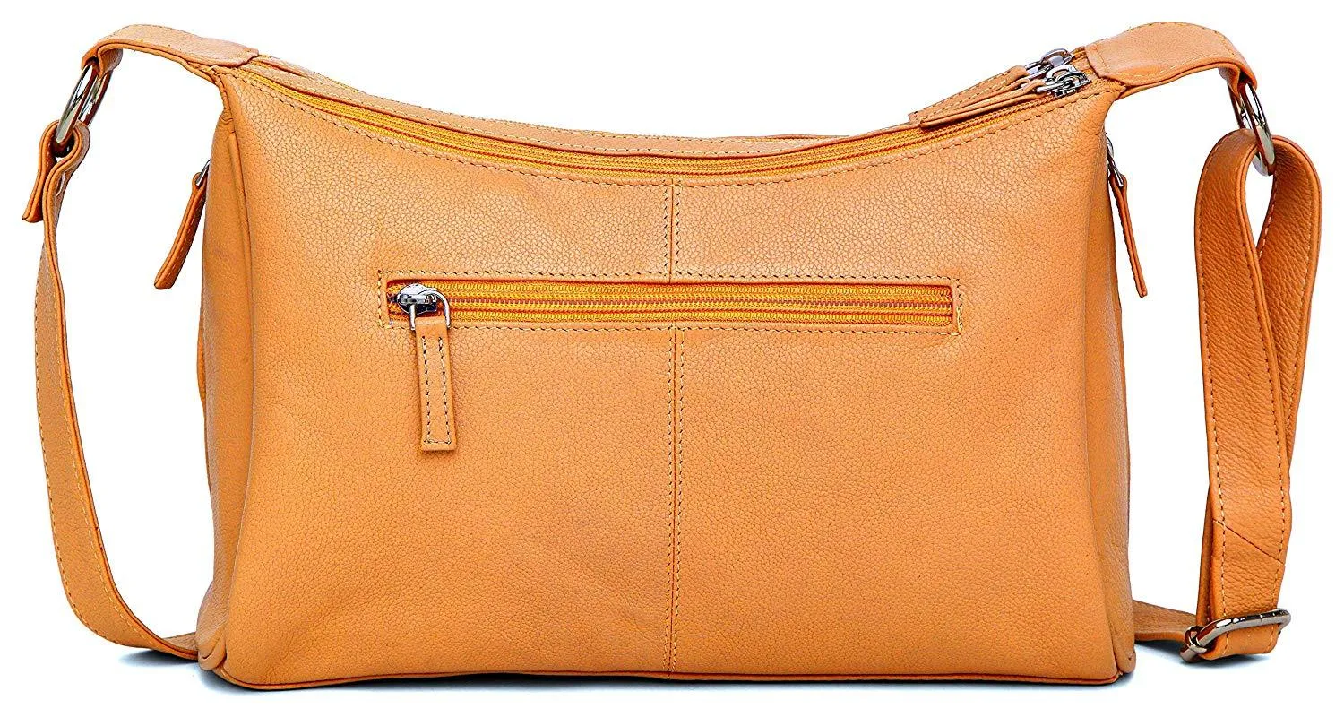 WildHorn® Upper Grain Genuine Leather Shoulder Bag | Cross body Bag With Adjustable Strap for Girls & Women.