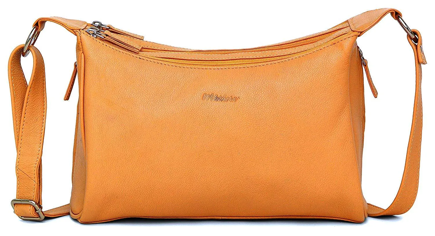 WildHorn® Upper Grain Genuine Leather Shoulder Bag | Cross body Bag With Adjustable Strap for Girls & Women.