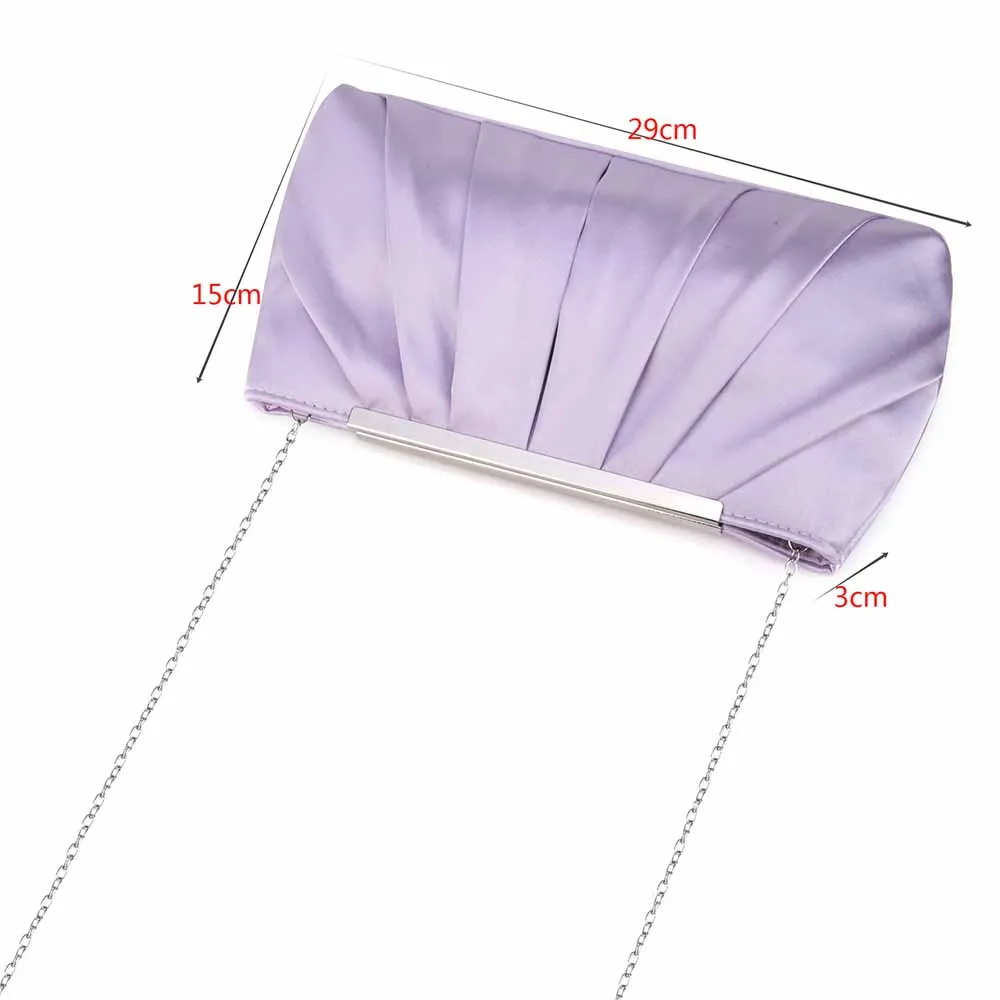 Women's Evening Bag Satin Clutch Wedding Bridal Purse Cocktail Party Prom Handbag