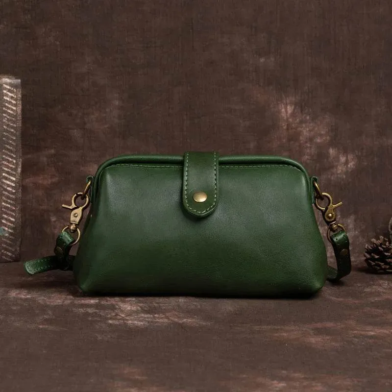 Women’s Leather Crossbody Bag Retro Messenger Phone Sling