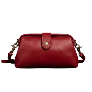Women’s Leather Crossbody Bag Retro Messenger Phone Sling